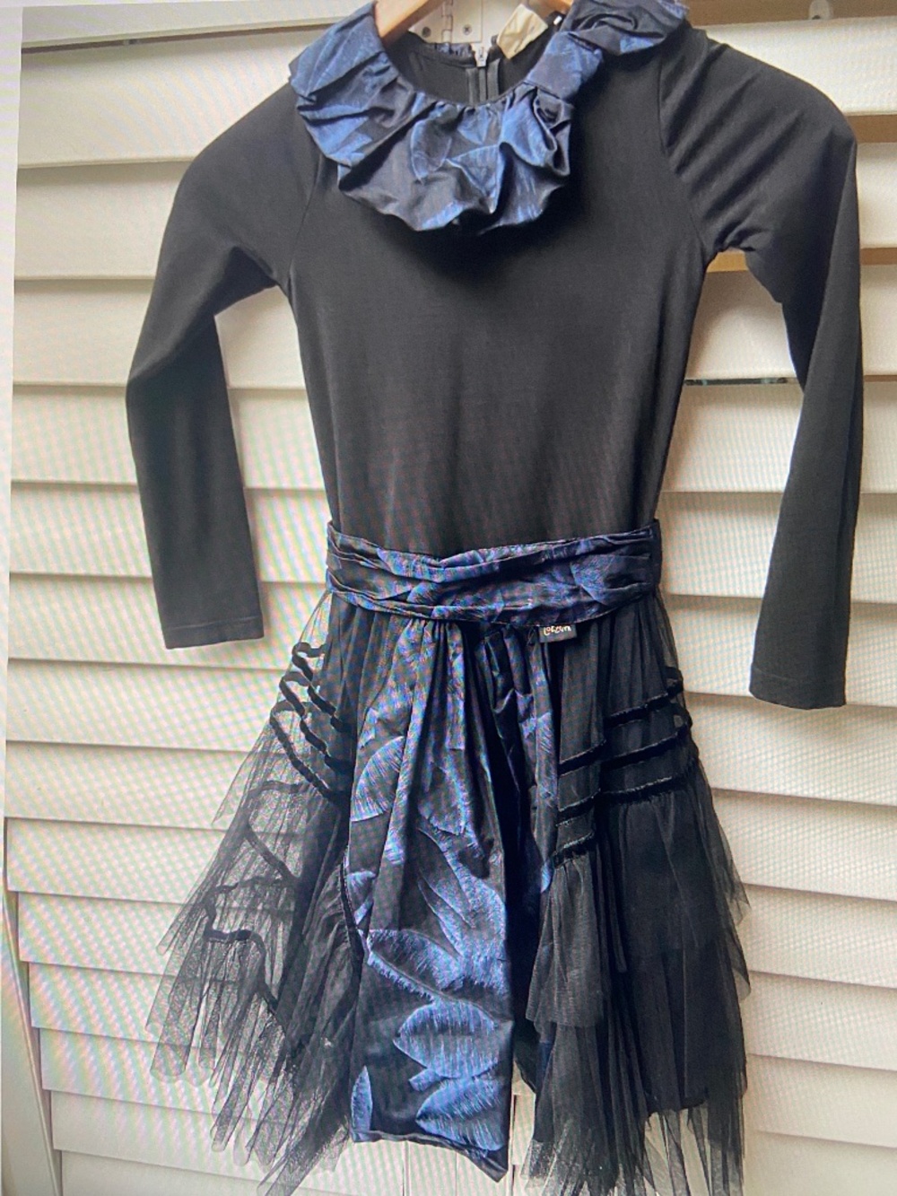 Jottum Black Tutu Cotton Fancy Special Occasion Girls Dress Size 128 6-8 y old